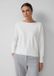 s.Oliver Pull en maille écru manche longue col rond coupe regular viscose