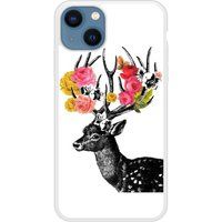 Apple Siliconen hoesje compatibel met iPhone 13 Hertenbloemen