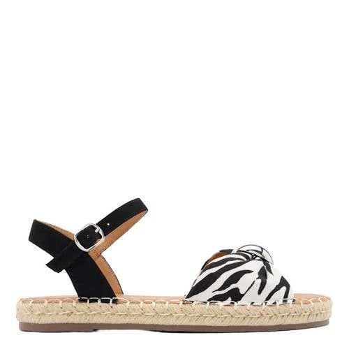 Graceland espadrilles met zebraprint zwart/wit