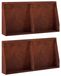 vidaXL Mur de soutènement, 4 pièces, 40 x 12 x 50 cm, acier résistant aux intempéries, aspect rouille