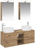 vidaXL Badkamermeubel Set Artisanaal eikenhout