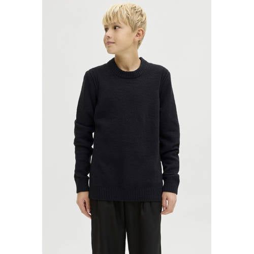 JACK&JONES JCOPOINT KNIT BOUCLE CREW NECK BF JNR Jongens Truien Zwart