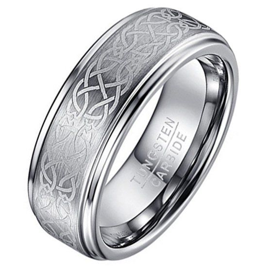 Mendes Jewelry Heren ring Wolfraam Celtic Knot Brushed-18mm