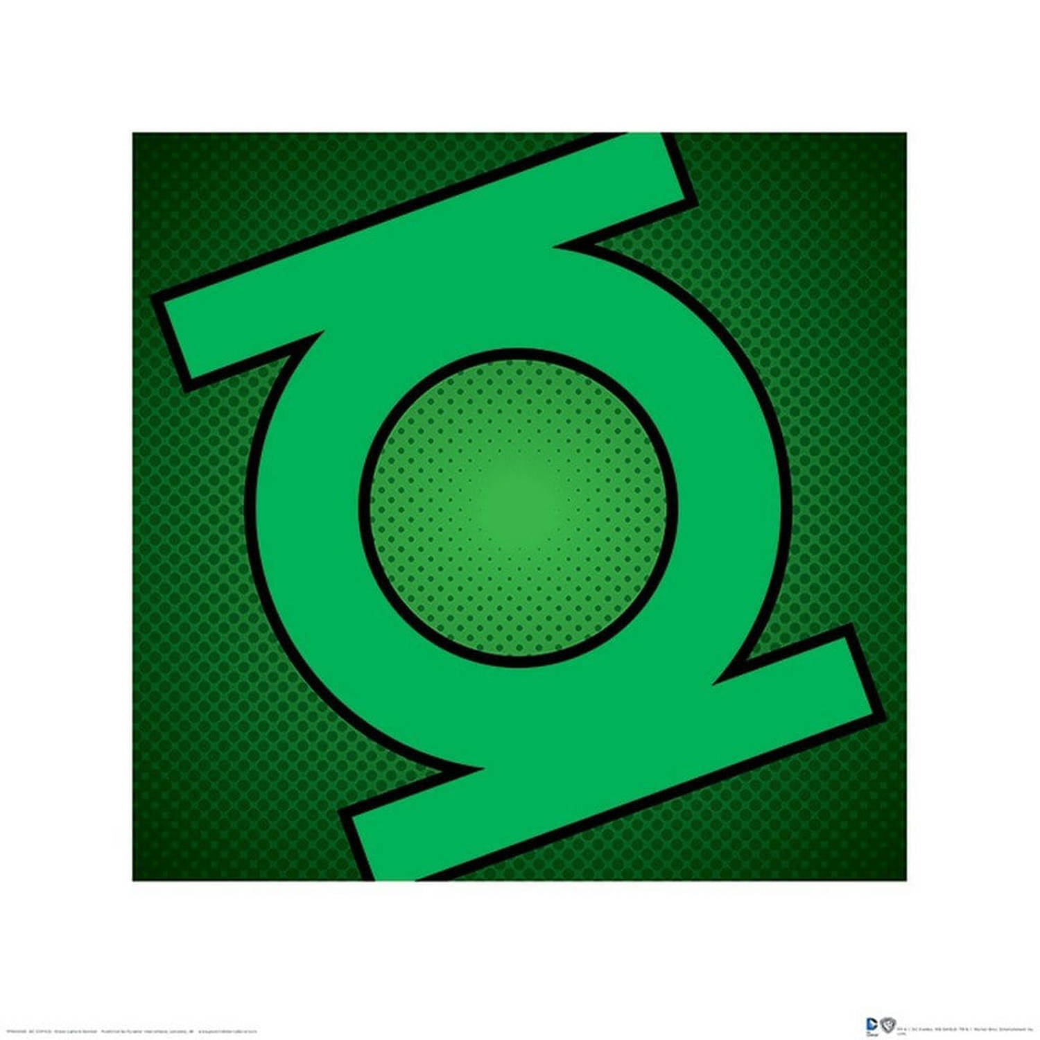 Pyramid dc comics green lantern symbol kunstdruk 40x40cm