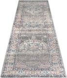the carpet Palma - Indoor & Outdoor vloerkleed, weerbestendig & onderhoudsvriendelijk, grijs met oosters patroon, 80 x 300 cm