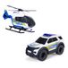 Dickie Toys Police Strike Squad Ford Interceptor (23 cm) & Airbus H135 Helikopter (26 cm), speelgoedauto's en helikopter met vrijloop en handmatig beweegbare propeller