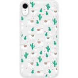 Cactus et Alpaga Bedrukt siliconen hoesje compatibel met iPhone XR