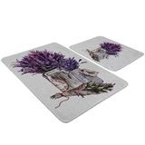 Badmat Flower Badmat Set 2-delig lila