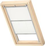 VELUX Origineel Verduisterend Rolgordijn Plus Plissé (DFD), Zilveren Kozijn, MK04, Wit