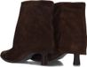 Unisa Lario Enkellaarsjes - Enkelboots met rits - Dames - Bruin - Maat 41