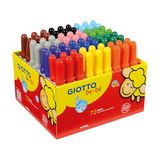 Giotto be-bè Viltstiften, bijzonder veilig voor kinderen vanaf 2 jaar - standaard met 72 pennen + 3 puntenslijpers.