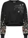 ONLY ONLCAMELA BROOKE GLITTER LS ONECK UB SWT Pull Femme M Noir