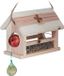 Relaxdays Voedertafel hangend - met vetbolhouder en appelhouder - tuinvogels - kleine vogels