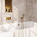 Brauer Gold Edition mit elektronischer Steuerung für die Badewanne SET 03 inkl. Badfüllkombination und Stabhandbrause - gebürstetes Gold PVD