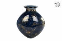 Coppens 3R vaas meguino neon XL zwart/goud glas 37x20x35cm
