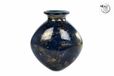 Coppens 3R vaas meguino neon XL zwart/goud glas 37x20x35cm
