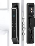 Sans marque Serrure de porte intelligente - Serrure numérique de porte d'entrée - Sécuriser la maison - Déverrouillage par reconnaissance faciale - 1 pièce - Noir