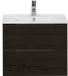 BES LED Seville Badmeubelset 60 cm - Black Oak Edge Greep - Wastafel Enjoy