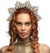 Boland Diadeem halo kroon Astra - Volwassenen - Vrouwen - Zwart/goud
