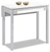 Cervino table de cuisine extensible 80x40 cm, verre et métal