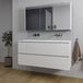 Saniclass Chaci Badkamermeubelset - 120x46x55cm - keramische wastafel wit - 2 wasbakken - zonder kraangaten - 2 lades - spiegelkast - mat wit