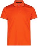 CMP Piqué polo oranje polyester piqué stof van 160 g korte mouw polokraag effen mannen S 39T5807