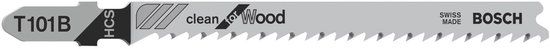 Bosch Decoupeerzaagblad T 101 B Clean for Wood - 3 stuks