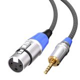 Tisino XLR Vrouwelijk naar 3,5 mm TRS Microfoonkabel 1m