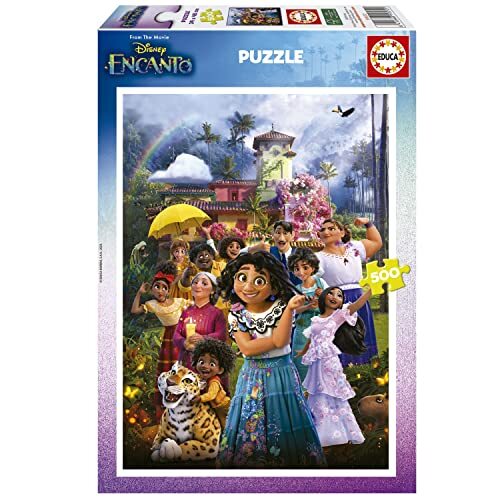 Educa - Disney Charm | puzzel met 500 stukjes, afmetingen ca. 1 keer opgebouwd: 34 x 48 cm, incl. staart fix-puzzel voor het ophangen van een keer, vanaf 11 jaar (19572)