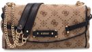 GUESS Dorothy Convertible Crossbody Flap Latte Logo / Black Lichtbruin Schoudertas