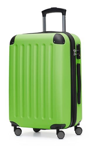HAUPTSTADTKOFFER - Spree - 4 dubbele wielen handbagage hardshell uitbreidbare koffer 55 cm trolley, 42 liter, Appel groen