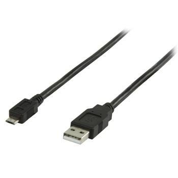 Valueline 2m, USB 2.0, USB A - Micro B