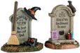 Lemax Spooky Town Witch Tombstones - Set van 2