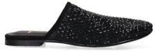 MARC ELLIS Mule Seraphina Chic Noir Cuir Strass Talon compensé