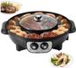 Happiq Grill/fondue - Noir - Grill coréen - Inclus couvercle