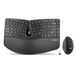 Perixx PERIDUO-606 Draadloos Mini Ergonomisch Toetsenbord met Draagbare Verticale Muis - Verstelbare Palmsteun - Membraan Laag Profiel Toetsen - VS Engels