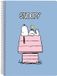 Snoopy Notitieboekje A5 Blauw/Roze 80 Vel