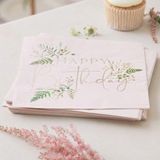 Ginger Ray Servetten Floral Pink Happy Birthday