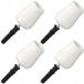 KOTARBAU Set van 4x Deurstoppers Wit Rubber Groot 62mm - Wand- en Vloermontage