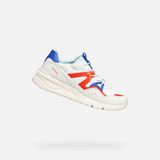 GEOX Rooner Jongens Sneakers - Wit/Rood - Maat 31