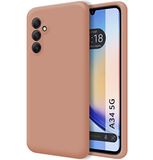 Tumundosmartphone Vloeibare siliconen beschermhoes voor Samsung Galaxy A34 5G, roze