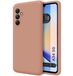 Tumundosmartphone Vloeibare siliconen beschermhoes voor Samsung Galaxy A34 5G, roze