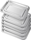 Inox plat 30 x 20 cm - Set de 6 pièces