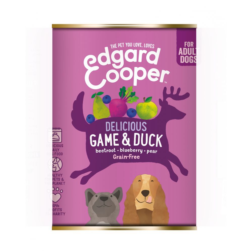 Edgard & Cooper Wild & Eend Blik - Hondenvoer - 6 x 400g