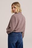 WE Fashion Dames cropped blouse met ruit Burgundy red