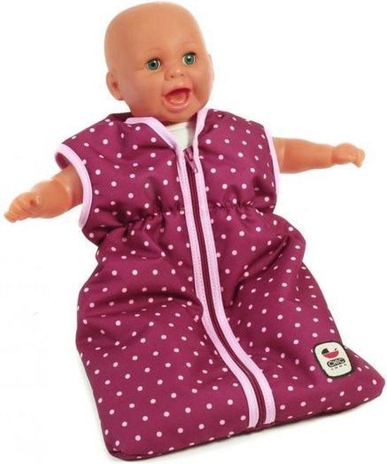Bayer Chic 2000 Bayer Chic Poppen slaapzak - Paars met Lila Stippen - Geschikt voor Babypop - Vanaf 3 Jaar