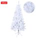QEENTOE Kunstkerstboom, 150 cm, witte PVC kerstboom met metalen voet