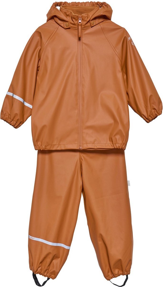 CELAVI - Basic regenpak voor kinderen - Gerecycled - Amber Bruin - maat 130 (8-9 Years)