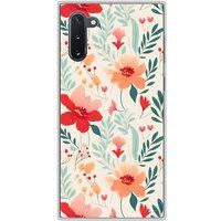Samsung Galaxy Note 10 Flower wall bedrukt siliconen hoesje
