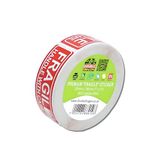 Double Dragon, 500 Fragiele Stickers 1"x 3" (25mm x 76mm), Fragile Handle with Care Waarschuwingsstickers voor Verzending en Verpakking, 1"x 3"
